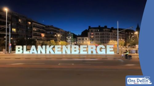 Blankenberge Letters bij night te Blankenberge (België)