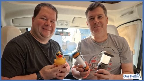 Ons Delfin aankondiging Wedstrijd Ons Kwakske, badeendje